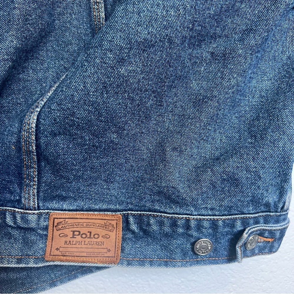 Sold 🌻 Vintage Polo Ralph Lauren Denim Trucker Jean Jacket M Unisex - Picture 8 of 11